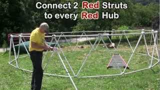 How to Build a Geodesic Dome DIY  24 diameter 3v 58 Geodesic Dome [upl. by Dunlavy120]