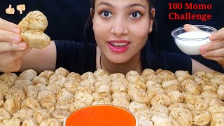 Eating 100 Momo Challenge  Spicy 🔥Momo Eating Challenge  Eating Challenge  Food Challenge Video [upl. by Allmon]