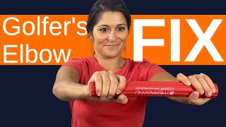 Best Golfers Elbow Exercise for Elbow Pain Relief  Medial Epicondylitis [upl. by Asiluy]