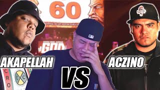 ACZINO VS AKAPELLAH GOD LEVEL  REACCION [upl. by Philcox]