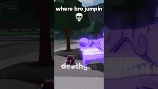 where bro jumping💀 The strongest battlegrounds [upl. by Yrem845]