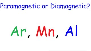 Paramagnetic amp Diamagnetic Elements  Paired amp Unpaired Electrons [upl. by Atteuqcaj]