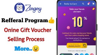 Zingoy Refferal Program💥Gift Voucher Sell Online👍New Refer and Earn AppAmazon extra Earning tricks [upl. by Atteynod]