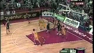 Manu Ginobili 2001 Fiba Americas Final vs Brazil [upl. by Gaughan976]