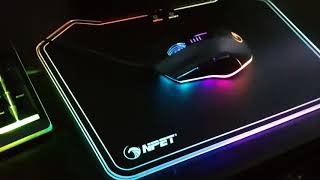 NPET Gaming Keyboard and Mouse  Mouse Mat  RGB Colour Changing Light LED [upl. by Anitnuahs]