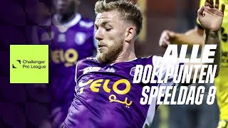 ALLE DOELPUNTEN SPEELDAG 8 ⚽🤩 Challenger Pro League hoogtepunten 2324 [upl. by Ordnassela]