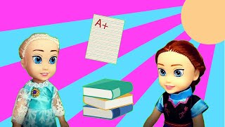 Annia Forgets Her Homework Anna and Elsa Toddlers [upl. by Ahtel]