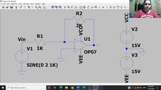 Inverting and NonInverting Amplifier using LTSpice [upl. by Acinorahs]