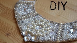 DIY Collar de perlas y piedras Swarovski [upl. by Kevyn335]