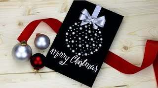 Fancy DIY Christmas card Super Easy and Pretty Tutorial 😍 [upl. by Ivar]