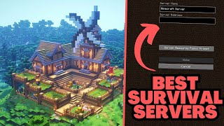 Top 5 Minecraft Survival Servers 2024 [upl. by Akirdnwahs622]