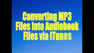 Converting MP3s to Audiobook Files in iTunes  Rod Machado Products [upl. by Candide]