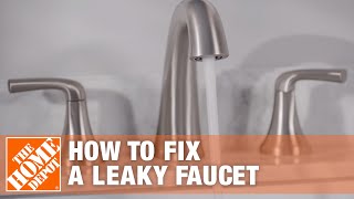 How to Fix a Leaky Faucet  The Home Depot [upl. by Lancelot557]