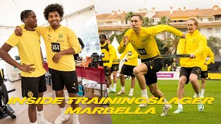 BVB Inside training camp Marbella schedule team hotel training  Behind the scenes [upl. by Ylrebmek]