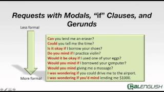 Requests with modals if clauses and gerunds [upl. by Nyad279]