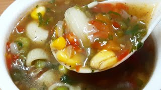 Mix Vegetable Soup  भेज सुप Homemade Veg Hot amp Sour Soup Recipe  Veg Soup Banane Ka Asan Tarika [upl. by Maurits230]