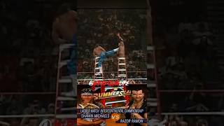 Shawn Michaels VS Razor RamonSUMMERSLAM 1995 Ladder Match Intercontinental Championvideo wwe [upl. by Griffis]