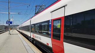 RABe 501 quotGirunoquot Stadler Rail EC250 quotSMILEquot in Zug 180718 Teil 1 [upl. by Hiro]