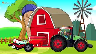 Farmer Works on farm  Tractor Sugar beets  Rolnik Praca na Roli  cartoon animation tractor [upl. by Ys]