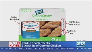 Perdue Foods Recalls 31K Pounds Of Cooked Chicken [upl. by Kcira]