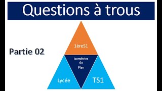 Isométries du plan questions à trous [upl. by Gardiner564]