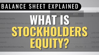 5 Examples of Stockholders Equity Balance Sheet Analysis [upl. by Illom866]