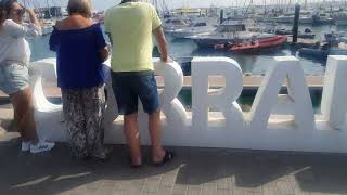 A walk around the sea front Town Beach and Harbour area Corralejo Fuerteventura February 2024 [upl. by Decato]