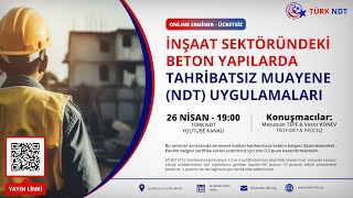 TURK NDT  İNŞAAT SEKTÖRÜNDEKİ BETON YAPILARDA TAHRİBATSIZ MUAYENE NDT UYGULAMALARI [upl. by Darnok859]