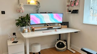 Clean and Productive Desk Setup  2023 Full Tour [upl. by Annaet]