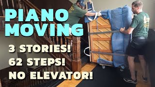 How to Easily Move a Piano Up and Down Stairs  The Best Way to Move a Piano Up or Down Stairs [upl. by Fabriane]