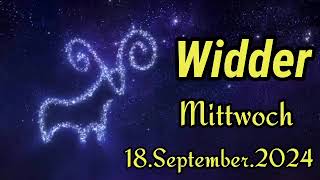 horoskop Widder Mittwoch 18 September 2024 [upl. by Nerual395]