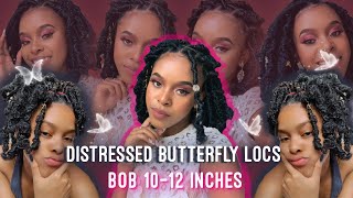 How I did my Distressed Butterfly Locs Bob Tutorial  South African YouTuber Shes Mo [upl. by Zined430]