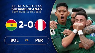 BOLIVIA vs PERÚ 20  RESUMEN  ELIMINATORIAS SUDAMERICANAS  FECHA 5 [upl. by Mattox]