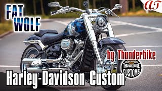 HarleyDavidson FAT BOY Custom FAT WOLF  AampT Design [upl. by Buhler814]