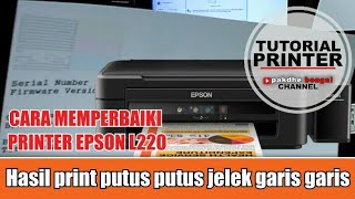 Epson L220 yang hasil printnya putus putus bergaris garis jelek [upl. by Drusy289]