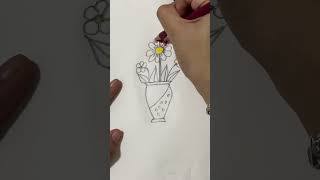 Easy Flower Pot Drawing🌸 drawing [upl. by Acinnad]