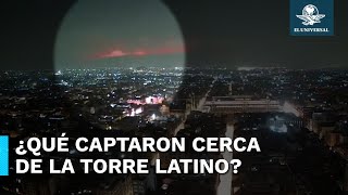 Captan extraño objeto luminoso cerca de la Torre Latino en CDMX [upl. by Awram443]