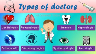 Types of Doctors 20 Types of Specialist Doctors Doctors Names List Of Doctors Different Doctors [upl. by Alleunam]