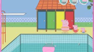 Peppa Pig Swimming Pool Diving Game [upl. by Aklog]