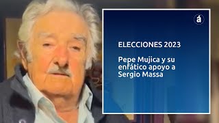 🗣️ PEPE MUJICA quotSi pudiera votar votaría por MASSA con las dos manosquot [upl. by Eelek]