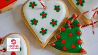 Decoración de galletas para el árbol de navidad Cuchillito y Tenedor 2 [upl. by Wandy]