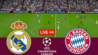 LIVE Real Madrid vs Bayern Munchen UEFA Champions League 2324 Full Match  VideoGame Simulation [upl. by Kcirdez]