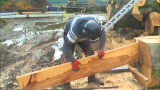 Quarter sawing using chainsaw mill part 2 [upl. by Dream]