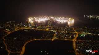 Dubai New Year Fireworks 2014  World Record 4K [upl. by Reinke]