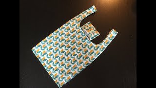 MAKE A TOTE BAG  THAT FOLDS INTO A POCKET  Pattern amp step by step instructions [upl. by Aliuqahs691]