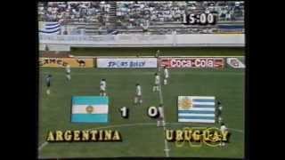 ARGENTINA vs URUGUAY Primer tiempo  1986 FIFA World Cup Octavos de final [upl. by Nylyahs]