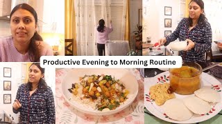 Tired Evening to Happy Morning Routine  Cooking quick meals [upl. by Ydnec]