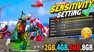 Best Sensitivity Setting For Headshot⚙️ 2GB  3GB  4GB RAM  FREE FIRE [upl. by Bearce934]