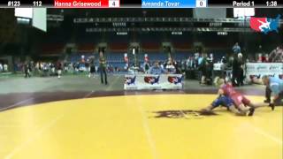 Fargo 2012 112 Round 2 Hanna Grisewood New York vs Amanda Tovar Texas [upl. by Hnahc612]