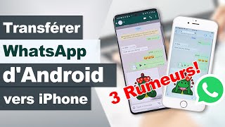 📌Transférer des Conversations WhatsApp dAndroid vers iPhone Compatible avec tout modèle [upl. by Annawek]
